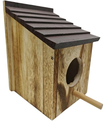 Amazon.co.jp: 木製バードハウス 野鳥ホーム 屋外用小鳥ハウス 6穴