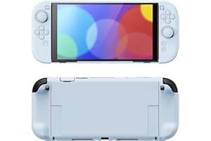 PlayVital Nintendo Switch 2（2025）対応ハードカバー 保護ケース 付けたままドックに対応 折りたたみ式スタンド＆親指グリップ付き–【ヘブンブルー】