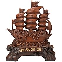 順風満帆　船　帆船　置物 Amazon.co.jp: 風水 置物 開運 帆船の置物 順風満帆 玄関 風水