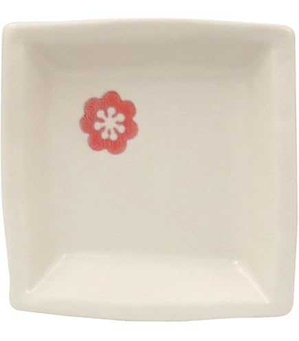Amazon｜波佐見焼 Nishiyama 花花 角皿 S グレー 24259｜小皿