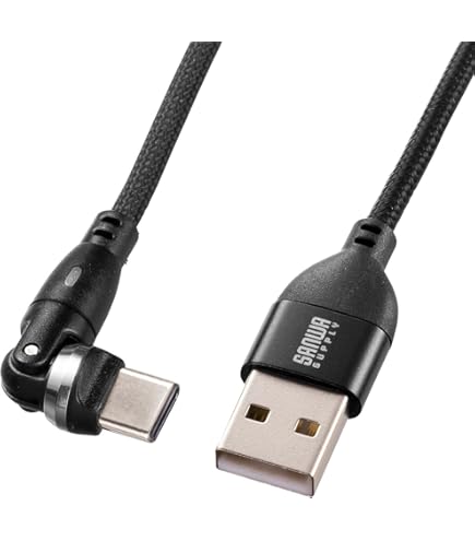 Amazon.co.jp: サンワサプライ USB2.0 Type-Cコネクタ540°回転ケーブル