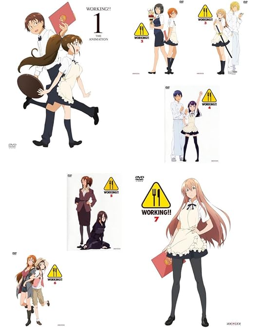 【美品】アニメ　ワーキング！！二期　DVD全7巻セット Amazon.co.jp: WORKING!! 限定版 全7巻セット [マーケットプレイス DVD