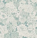 Beacon House 2669-21717 Kita Song Garden Wallpaper, Turquoise [並行輸入品]