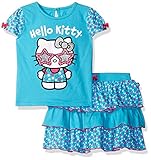 Hello Kitty Little Girls' Toddler 2 Piece Skirt Set Capri 4T [並行輸入品]