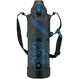 象印マホービン(ZOJIRUSHI) 水筒 シームレスせん スポーツタイプ 大容量 1.5L 直飲み ステンレスクールボトル ブル―ブラック せんとパッキン一体化 お手入れ簡単 洗う点数2点のみ SD-HA15-BB