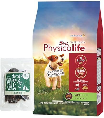 フィジカライフ (Physicalife) シニア犬用 チキン＆大豆入り ドッグフード
