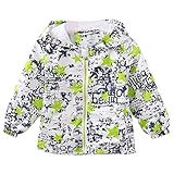 Cutelove 子供服 ウインドブレーカー ジャケット コート 長袖 薄手 防風 日焼け防止男女兼用 可愛い 五芒星柄 落書き ベビー 素敵 カジュアル