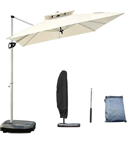 Amazon.co.jp: OSJ パラソル 直径300cm 紫外線対策 30+UPF 角度調整