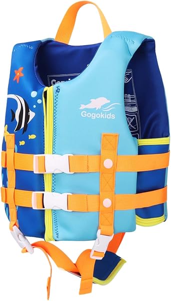 GoGokids Floating Vest, Children's Life Jacket with Crotch Belt, High Buoyancy, For Kids, Flotation Support, Fishing, River Play, Water Play, Sea Play - 1