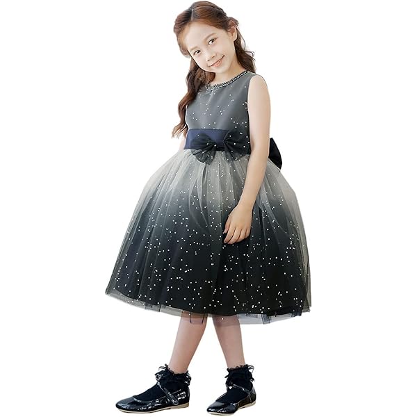 Amazon | [DRESCCO] ライトブルー刺繍ロングドレス 子供ドレス