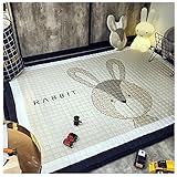 子供遊び用マット　プレイマット　テントマット　かわいい　すべりどめ　人気 (ラビット)