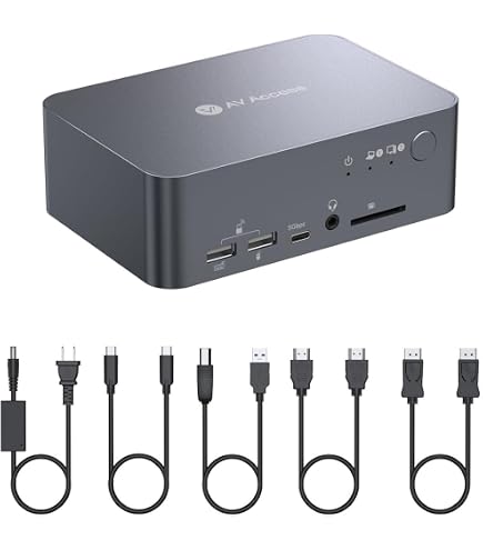 Anker Docking Station, KVM Switch for 2 Laptops, Dual 4K Monitor
