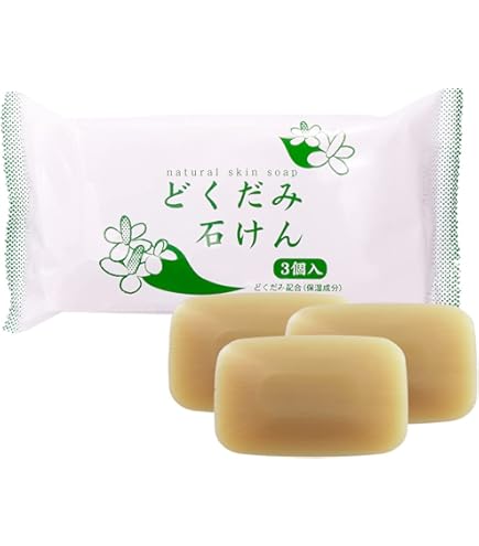 Amazon | [地の塩社] どくだみ石けん 濃密な泡立ち (和の美肌石けんC
