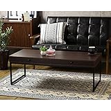 テーブル 引き出し付き 幅110cm IW-225 リビングテーブル 北欧 ヴィンテージ