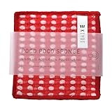 KIYOI(キヨイ) すみずみまで洗える 速乾 ポコポコスポンジ 2枚組 日本製 14×14cm 食器 グラス キッチン 洗面台 泡立ち 泡切れ (レッド)
