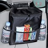 マルチポケットトラベルストレージバッグ - バックシートシートオーガナイザー収納バッグクーラーラップボトルバッグ、メッシュポケットヒートプリファード (2 個)