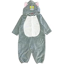 トムとジェリー ペアセット フリース 着ぐるみ ハロウィン コスプレ 新品 トムとジェリー キッズ 着ぐるみ ハロウィン 衣装 子供 男の子