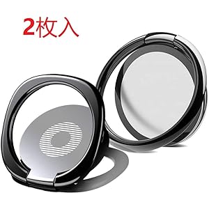 【2個入り】 スマホリング薄型 180度360度回転式 落下防止 すまほ りんぐ 携帯リング 指輪型 リングホルダー角度調整可能 粘着性が良い 車載マグネット式磁石ホルダー対応 iPhone 11/11pro/11pro max/XS/XS Max/XR/X/8/8Plus/7/7 Plus/6s/6s Plus/Sony/Samsung/Huawei/Android各種対応