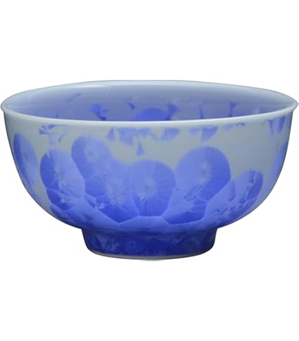 Amazon｜京焼 清水焼 陶あん窯 飯碗 大 花結晶 (青) KTA535-01｜飯碗