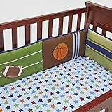 NoJo 4-Piece Secure-Me Crib Bumper - High-Five Sport by Crown Crafts Infant Products Inc