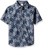 Gymboree Big Boys' Short Sleeve Chambray Shirt Multi Large [並行輸入品]