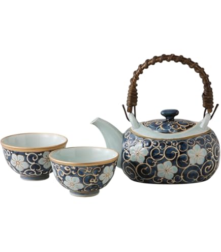 Amazon.co.jp: 萩焼 椿窯 天鵬山造 煎茶 急須茶器揃 : ホーム＆キッチン