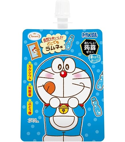 Amazon.co.jp: たらみ ドラえもん おいしい蒟蒻ゼリー ラムネ味 130g