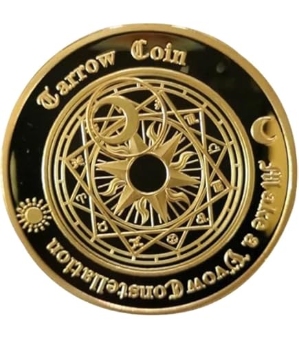 Amazon.co.jp: 記念コイン 金メッキ 日 月 占い コイン ラッキー 星座