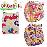 Ohbabyka3点セット ベビー服 赤ちゃん 服 ベビー用おむつカバー 女の子 男の子 布おむつ/おむつカバー ベビー 布オムツ/おむつ/オムツ フリーサイズ サイズ調節可 (K143279)
