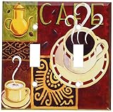Art Plates - Coffee Cafe Switch Plate - Double Toggle [並行輸入品]