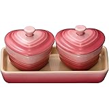 ル・クルーゼ(Le Creuset)  耐熱容器 ミニチュア・ラムカン・ダムール・セット  ローズクォーツ 耐熱 耐冷 電子レンジ オーブン 対応  【日本正規販売品】