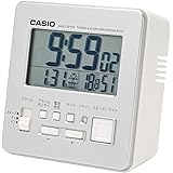 CASIO(カシオ) 目覚まし時計 電波 シルバー デジタル 小型 スヌーズ ライト付き DQD-805J-8JF