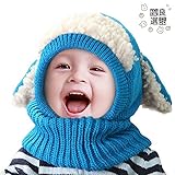 良品優選 ニット帽 赤ちゃん ヒツジ耳付き うさぎちゃん 可愛い アニマルフード ネックウォーマー 一体型 ふわふわ 防寒 プレゼント ハロウィン コスチューム 子供用秋 冬 男女兼用 5色選べる ブ