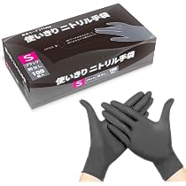 ニトリル手袋 ブラック Lサイズ 30個 Amazon.co.jp: [DAISSHO] ニトリル手袋 ニトリルグローブ 使い捨て手袋