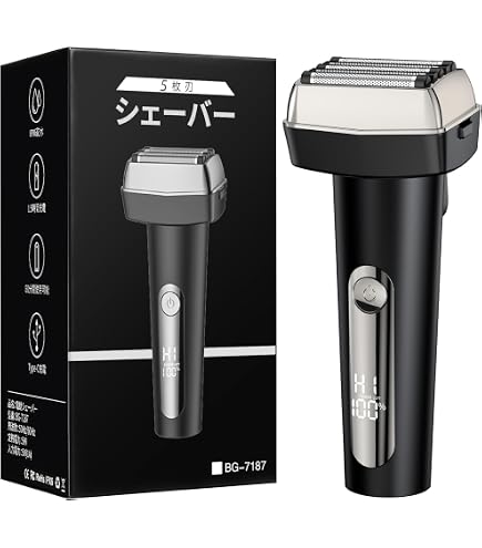 Amazon | シェーバー メンズ 【Type-c充電式&大型LED画面】 往復式