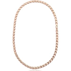 ゲルマニウム ネックレス チタン製 レディース 男性 ピンクゴールド 99.99%高純度ゲルマニウム4粒 ヘマタイト60…