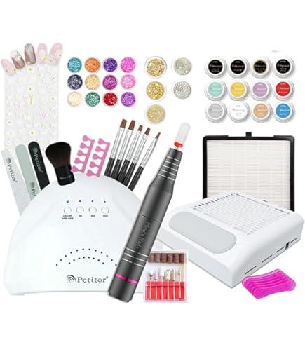 Amazon | 集塵機付き ジェルネイルセット ネイルマシ ジェル 48Wネイル