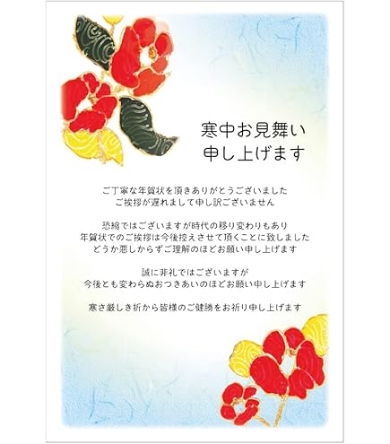 Amazon | [メイドインたんたん] 寒中見舞いはがき 10枚入 85円切手付