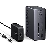 UGREEN Revodok Pro 314 USB-C ドッキングステーション 3画面対応 2つのHDMI & DP搭載 | HDMI 4K/60Hz・DP 8K・100W PD充電・10Gbps高速転送・RJ45有線LAN・SD/TF対応 Win