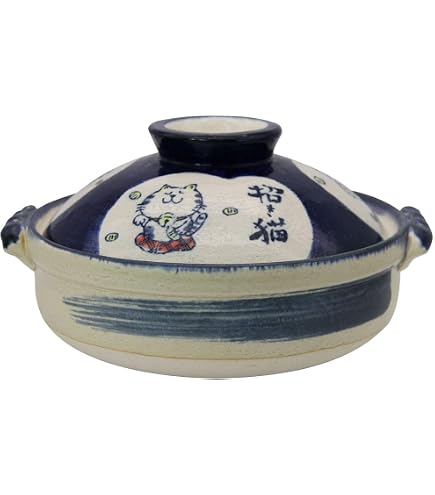 Amazon｜佐治陶器 萬古焼 土鍋 9号 鳥獣戯画 日本製 24-804 ホワイト