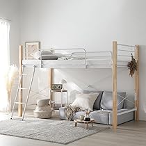 Amazon｜RASIK ロフトベッド ミドルタイプ シングル フレームのみ