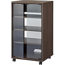 Amazon | ハヤミ工産 オーディオラック ガラス扉付き 棚板3枚付属