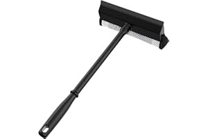 MR.SIGA Professional Squeegee for Car Windshield Cleaning, 2 in 1 Shower Door Squeegee with Handle & Window Washing Sponge, Black
