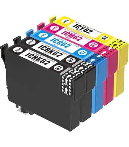 Amazon.co.jp: インク 【互換インク】 エプソン EPSON IC4CL62 4色