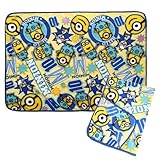 ミニオンズ フリースブランケット ＋ ミニオンミニタオル (B.(ブルー))