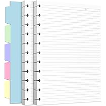 VOKOY 120-Sheet Discbound Refill Paper – 5 Colors, Letter Size 8.5x11”, 120gsm Thick, No Bleed