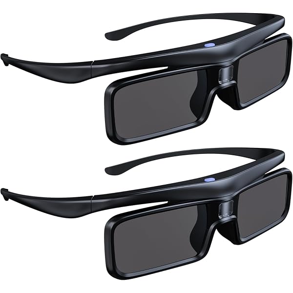 Valerion DLP Link 3D Glasses, Rechargeable Active Shutter Eyewear