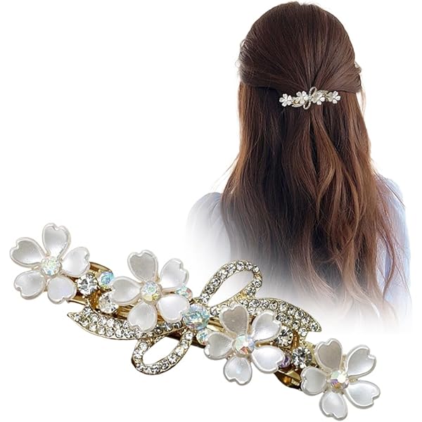 Amazon | MIUMIU Mロゴ クリスタル サークル プレックス ヘアクリップ