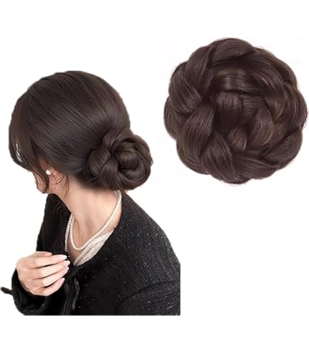 Amazon.co.jp: TraEn230 三つ編み ウィッグ お団子 シニヨン 編み込み
