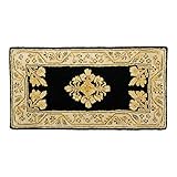 Minuteman International Noir Jardin Rectangular Wool Hearth Rug [並行輸入品]